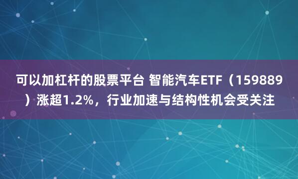 可以加杠杆的股票平台 智能汽车ETF（159889）涨超1.2%，行业加速与结构性机会受关注